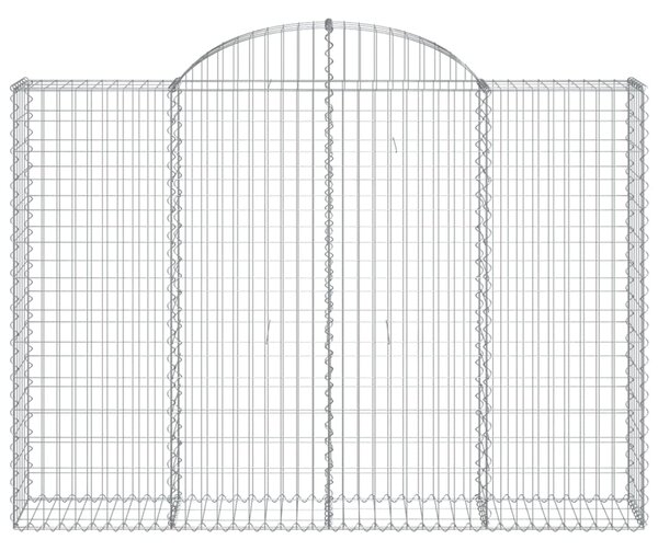 VidaXL Συρματοκιβώτια Τοξωτά 5 τεμ. 200x30x140/160 εκ. Γαλβαν. Ατσάλι