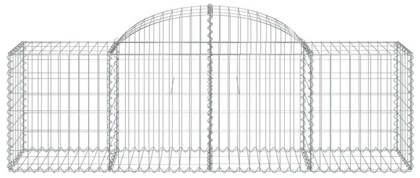 VidaXL Συρματοκιβώτια Τοξωτά 8 τεμ. 200x50x60/80 εκ. Γαλβαν. Ατσάλι