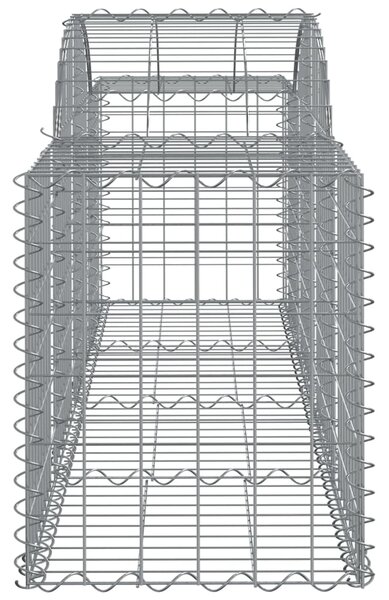 VidaXL Συρματοκιβώτια Τοξωτά 8 τεμ. 200x50x60/80 εκ. Γαλβαν. Ατσάλι