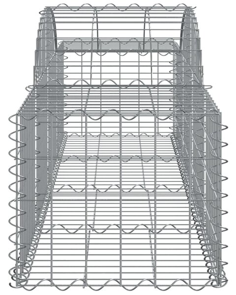 VidaXL Συρματοκιβώτια Τοξωτά 3 τεμ. 200x50x40/60 εκ. Γαλβαν. Ατσάλι