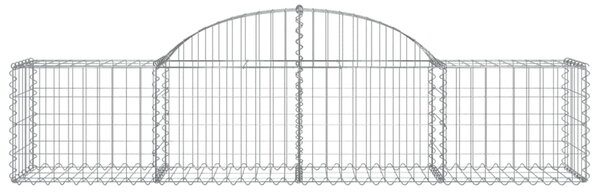 VidaXL Συρματοκιβώτια Τοξωτά 3 τεμ. 200x50x40/60 εκ. Γαλβαν. Ατσάλι