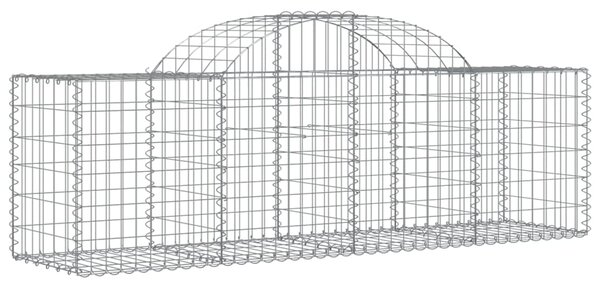 VidaXL Συρματοκιβώτια Τοξωτά 8 τεμ. 200x50x60/80 εκ. Γαλβαν. Ατσάλι