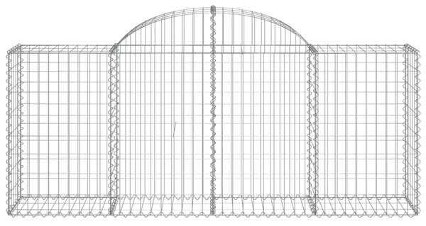 VidaXL Συρματοκιβώτιο Τοξωτό 200x50x80/100εκ. από Γαλβανισμένο Χάλυβα