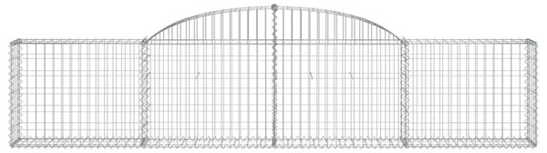 VidaXL Συρματοκιβώτια Τοξωτά 5 τεμ. 300x30x60/80 εκ. Γαλβαν. Ατσάλι