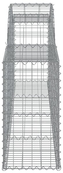 VidaXL Συρματοκιβώτια Τοξωτά 5 τεμ. 300x30x60/80 εκ. Γαλβαν. Ατσάλι