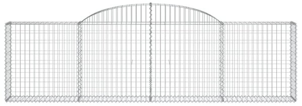 VidaXL Συρματοκιβώτια Τοξωτά 8 τεμ. 300x30x80/100 εκ. Γαλβαν. Ατσάλι