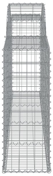 VidaXL Συρματοκιβώτια Τοξωτά 8 τεμ. 300x30x80/100 εκ. Γαλβαν. Ατσάλι