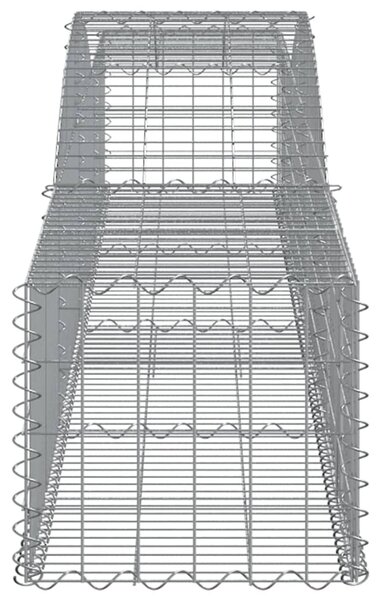 VidaXL Συρματοκιβώτια Τοξωτά 3 τεμ. 400x50x40/60 εκ. Γαλβαν. Ατσάλι