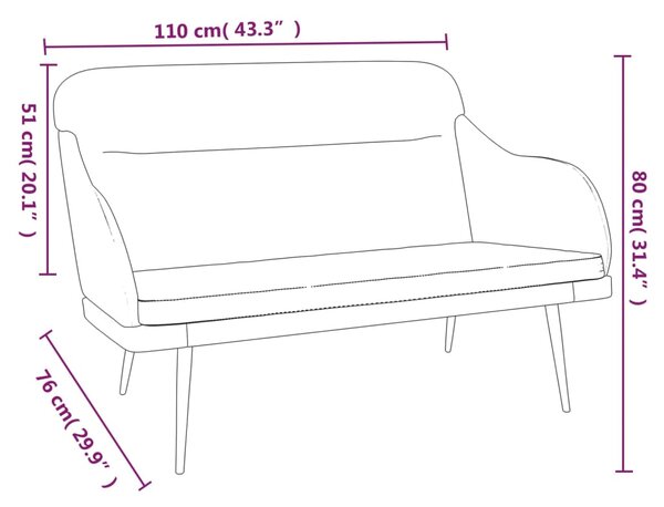 VidaXL Πάγκος Ανοιχτό Γκρι 110 x 76 x 80 εκ. Βελούδινος