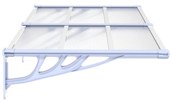 VidaXL Στέγαστρο Πόρτας Γκρι & Διαφανές 152,5x90 εκ από Πολυκαρβονικό