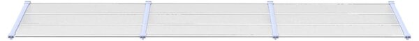 VidaXL Στέγαστρο Πόρτας Γκρι & Διαφανές 358,5x90 εκ από Πολυκαρβονικό