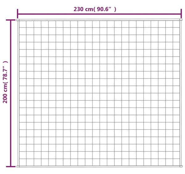 VidaXL Κουβέρτα Βαρύτητας Γκρι 200 x 230 εκ. 9 κ. Υφασμάτινη