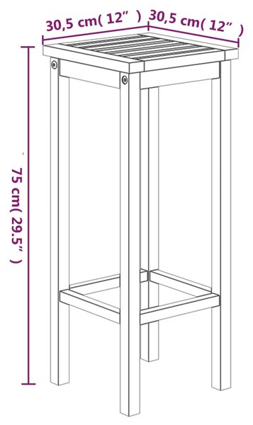 VidaXL Σετ Επίπλων Μπαρ Κήπου 3 Τεμαχίων από Μασίφ Ξύλο Ακακίας