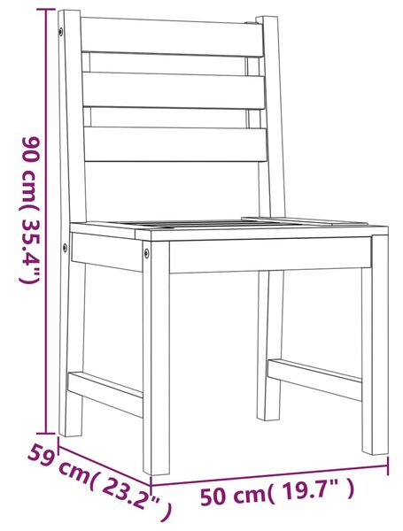 VidaXL Καρέκλες Κήπου 6 τεμ. από Μασίφ Ξύλο Teak