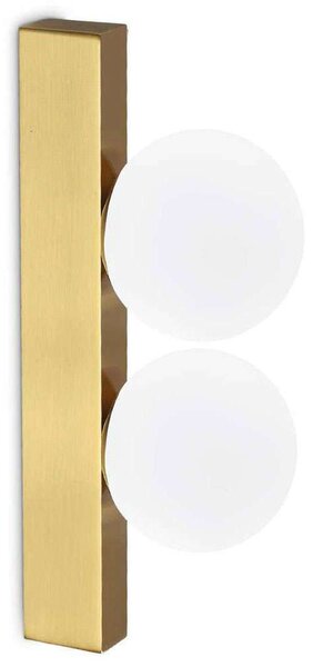 Φωτιστικό Τοίχου - Απλίκα Ping Pong 328287 6x9x18,3cm Led 500lm 6W 3000K Brass Ideal Lux