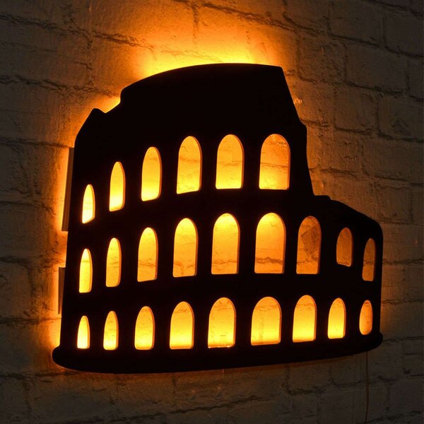 Διακοσμητικό Τοίχου Με Φως Led Colosseum 395NGR1865 60x40cm Yellow-Black Wallity