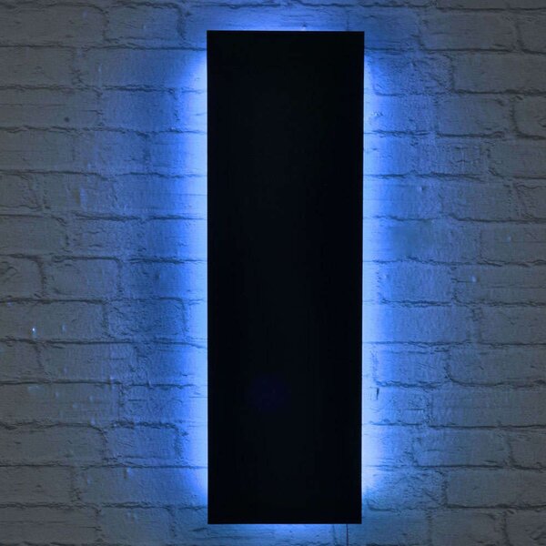 Διακοσμητικό Τοίχου Με Φως Led Rectangle 395NGR1914 75x20cm Blue-Black Wallity