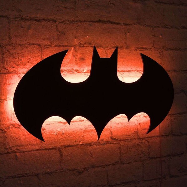 Διακοσμητικό Τοίχου Με Φως Led Batman 395NGR1837 50x25cm Red-Black Wallity