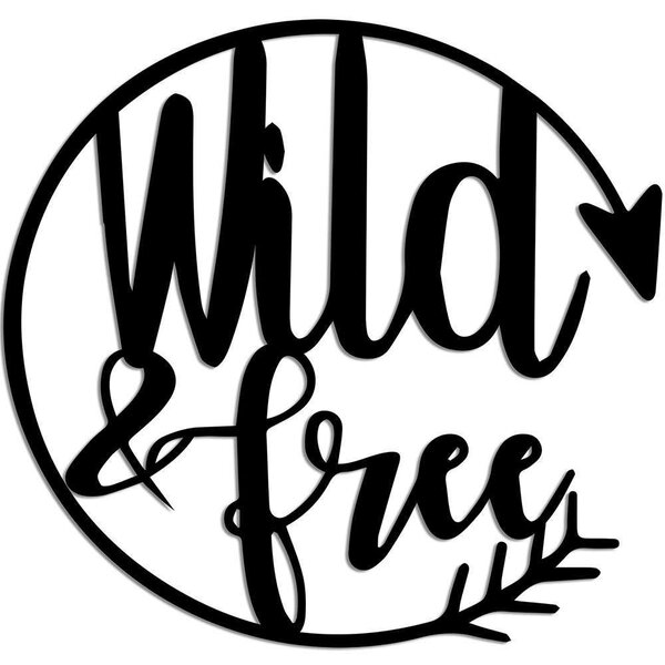 Διακοσμητικό Τοίχου Wild & Free 891TNL3404 50x50cm Black Wallity