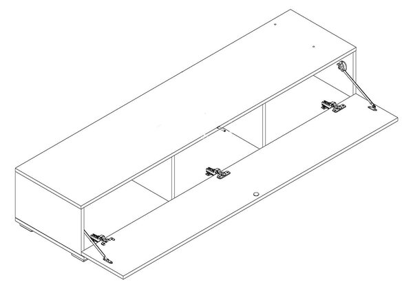 Σύνθετο Σαλονιού REGINA Μαύρο-Artizan Oak Μ240xΒ40xΥ150εκ