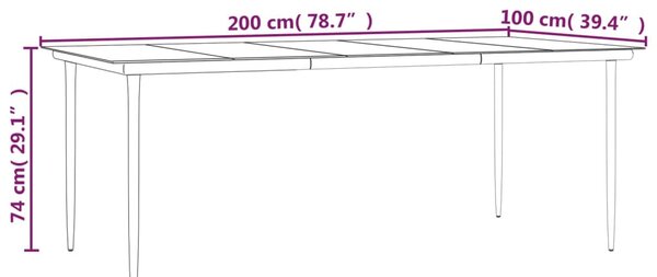 VidaXL Σετ Τραπεζαρίας Κήπου 7 τεμ Μαύρο&Γκρι Συνθ. Ρατάν με Μαξιλάρια