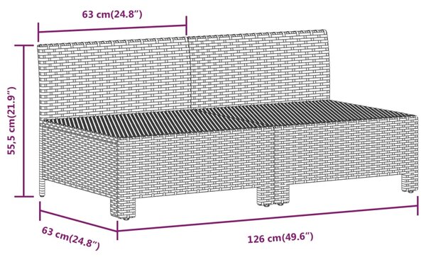 VidaXL Σαλόνι Κήπου 7 Τεμαχίων Γκρι από Συνθετικό Ρατάν με Μαξιλάρια