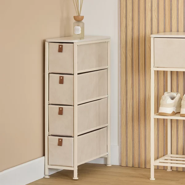 Συρταριέρα 4 Θέσεων (48x20x77) F-V Tissa Beige 130140A