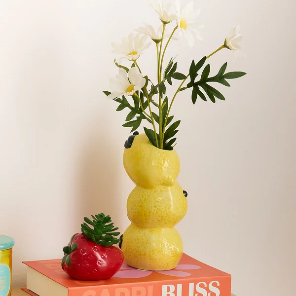 Διακοσμητικό Βάζο (10.5x8.5x19.8) A-S Fruity 214071 Yellow