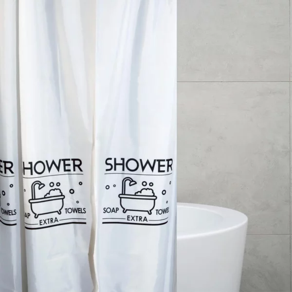 Κουρτίνα Μπάνιου (240x200) Με Κρίκους San Lorentzo White Shower