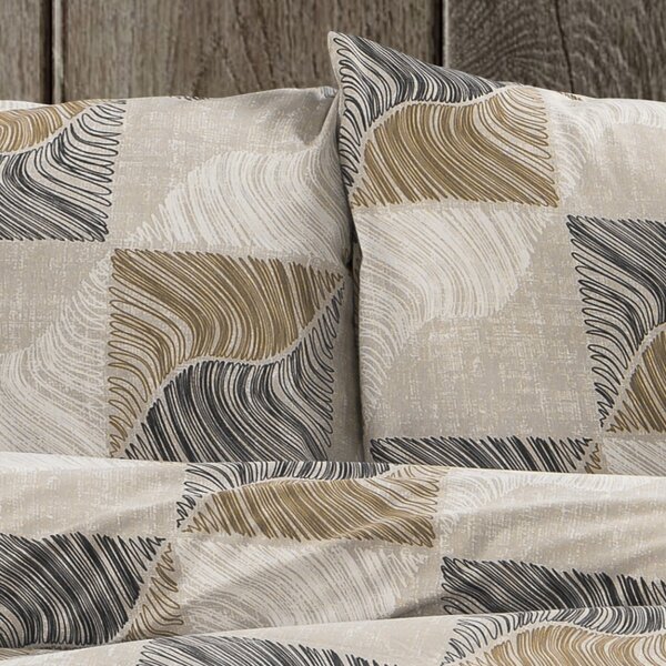 Μαξιλαροθήκη (50x70) Dimcol Κλεοπάτρα 609 Beige -Black