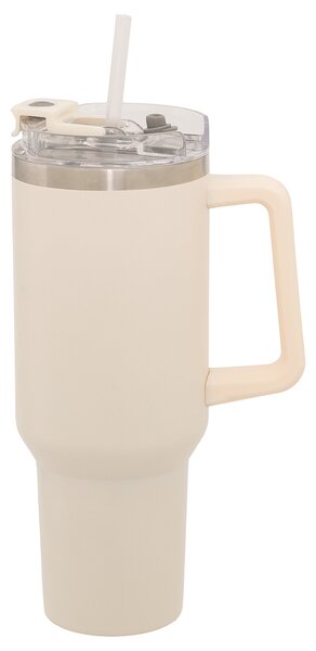 Κούπα Θερμός Με Λαβή & Καλαμάκι 1.2lt F-V Alex 198062 Beige