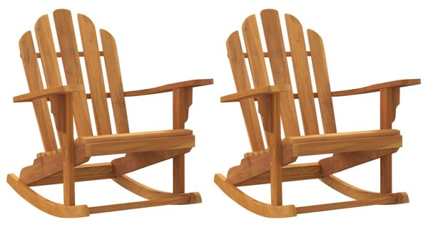 VidaXL Καρέκλες Κουνιστές Adirondack 2τεμ 79x100x103εκ Μασίφ Ξύλο Teak