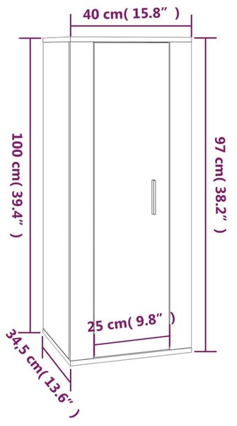 VidaXL Σετ Επίπλων Τηλεόρασης 3 Τεμαχίων Καφέ δρυς Επεξ. Ξύλο