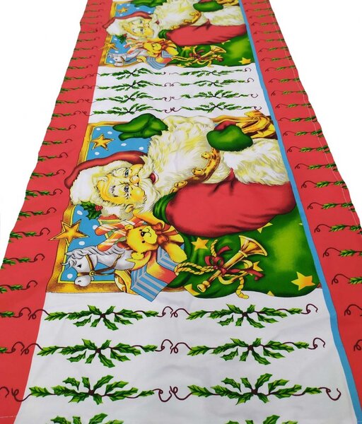 Χριστουγεννιάτικο Runner Υφασμάτινο 45x150εκ. Santa Claus