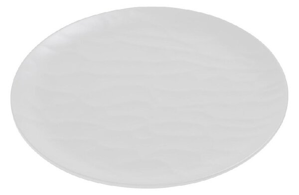 Πιάτο Μελαμίνης Ρηχό Στρογγυλό 25εκ. Wavy Matte White ESPIEL MLW345K48-6