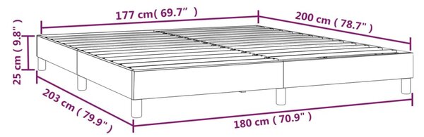 VidaXL Πλαίσιο Κρεβατιού Καφέ 180x200 εκ. από Συνθετικό Δέρμα