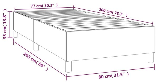 VidaXL Πλαίσιο Κρεβατιού Πράσινο 80x200 εκ. Υφασμάτινο