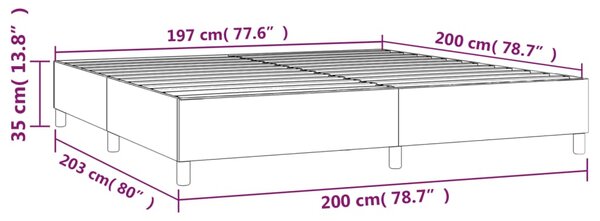 VidaXL Πλαίσιο Κρεβατιού Γκρι 200x200 εκ. από Συνθετικό Δέρμα