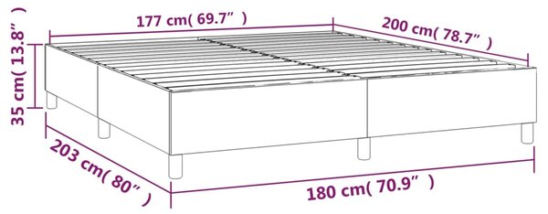 VidaXL Πλαίσιο Κρεβατιού Κρεμ 180x200 εκ. από Συνθετικό Δέρμα