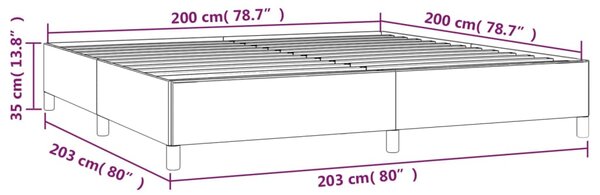 VidaXL Σκελετός Κρεβατιού Χωρίς Στρώμα Κρεμ 200x200 εκ. Υφασμάτινο