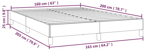 VidaXL Σκελετός Κρεβατιού Χωρίς Στρώμα Κρεμ 160x200 εκ. Υφασμάτινο