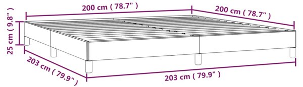 VidaXL Σκελετός Κρεβατιού Χωρίς Στρώμα Μαύρο 200x200 εκ. Υφασμάτινο