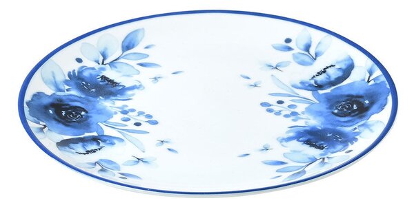 Πιάτο Ρηχό Πορσελάνινο Blue Rose 27cm - Estia