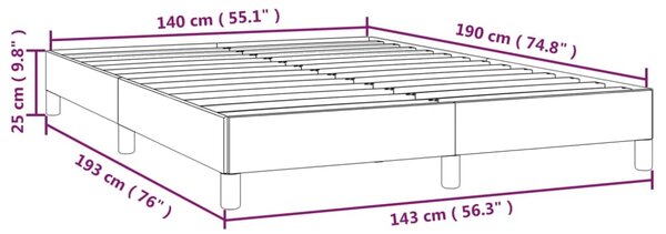 VidaXL Πλαίσιο Κρεβατιού Καπουτσίνο 140x190 εκ. από Συνθετικό Δέρμα