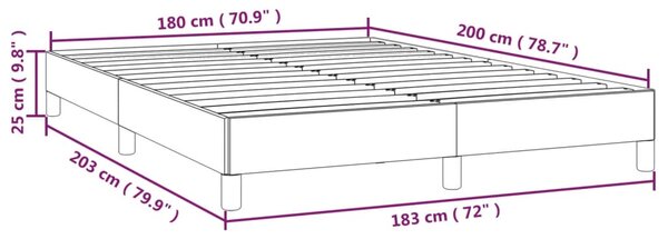 VidaXL Πλαίσιο Κρεβατιού Καφέ 180x200 εκ. από Συνθετικό Δέρμα