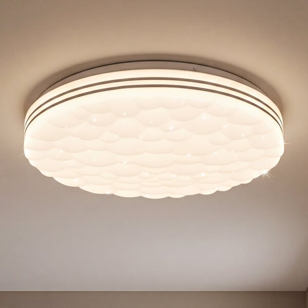 Reality Leuchten Φωτιστικό οροφής LED Tiger RGB CCT Starlight effect, ρυθμιζόμενος, Λευκό, Σαλόνι / τραπεζαρία, Πλαστικό, σύγχρονο