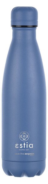 Θερμός-Μπουκάλι Ανοξείδωτο Flask Lite Save The Aegean Denim Blue Estia 500ml-7x7x26,6εκ. 01-18009