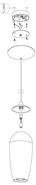 Eglo 96343 - Πολύφωτο LED σε σχοινί FARSALA 1xG9/2,5W/230V