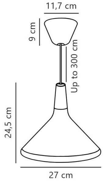 DFTP by Nordlux - Κρεμαστό φωτιστικό οροφής NORI 1xE27/40W/230V