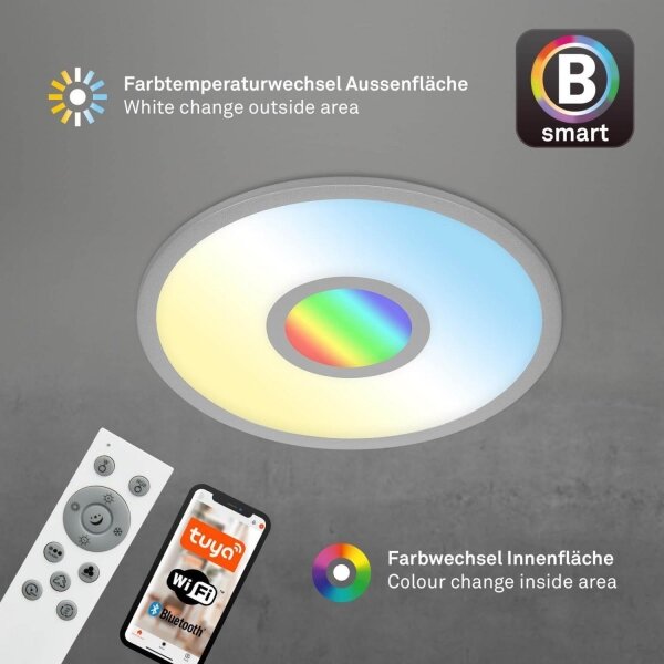 Brilo -LED RGB dimmable φωτιστικό οροφής CENTRO LED/24W/230V Wi-Fi Tuya + RC